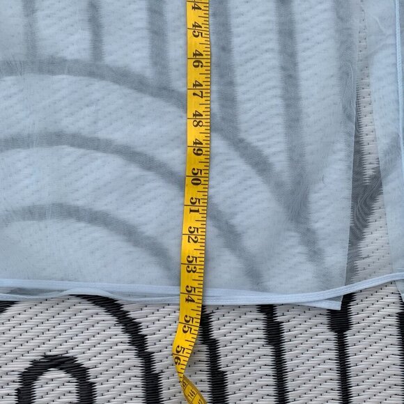 Vintage Sheer Chiffon Peignoir Robe Handmade Pastel Blue Dressing Gown - Picture 11 of 13